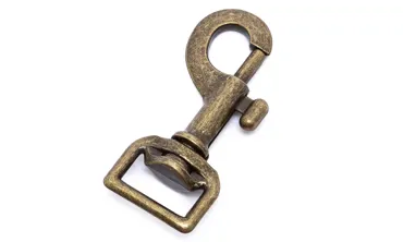 Bolzenkarabiner gerader Wirbel 20 mm - Altmessing