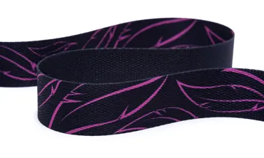 Gurtband 30 mm - Federn Schwarz