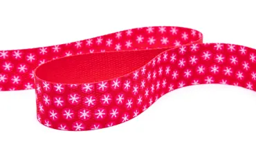 Gurtband 30 mm - Retro Dots and Stars Rotpink