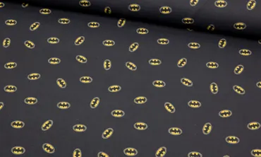 Baumwolle - Batman Zeichen Dunkelgrau