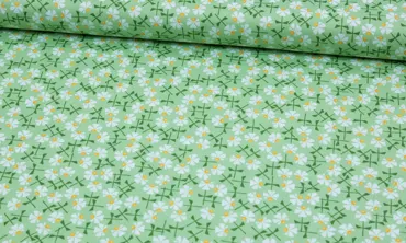 Baumwolle Cotton + Steel - Flowery Hellgrün