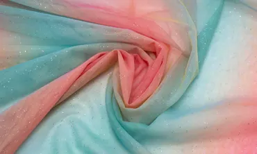 Tüll Soft - Rainbow Glitzer