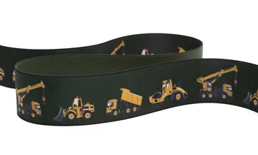 Gummiband 40 mm - Baumaschinen Dunkelgrün