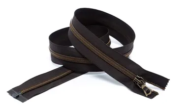 Reissverschluss Teilbar Flex 6 - Dunkelbraun Altmessing