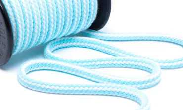 Baumwollkordel 8 mm - Marshmallow Aqua