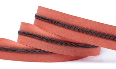 Reissverschluss 6 mm Metallic - Coral Altkupfer