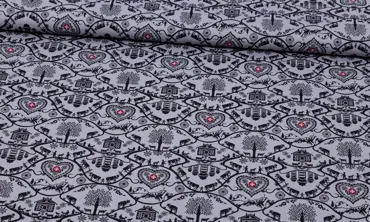 Baumwolle - Scherenschnitt Grau