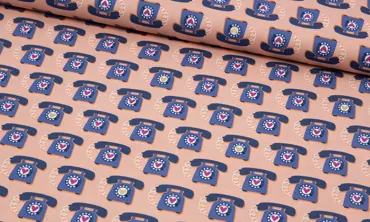 Baumwolle Cotton + Steel - East Coast Speed Dial Dusty Rose