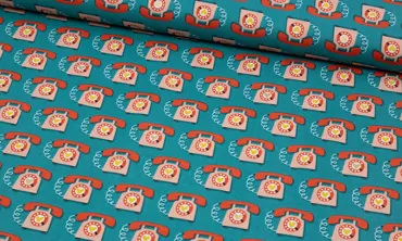 Baumwolle Cotton + Steel - East Coast Speed Dial Teal