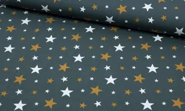 Jersey mixed Sterne - Rauchgrau