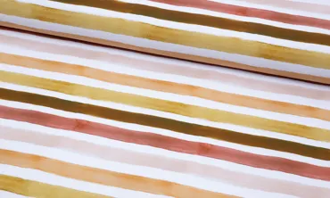 French Terry Big Stripes painted - Canyon Braun