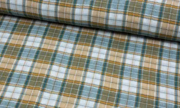 Double Gauze - Grosse Karos Beige