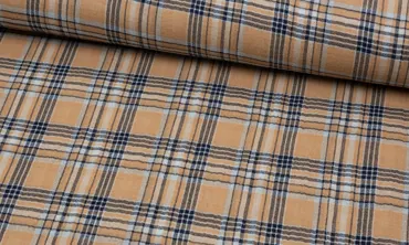 Double Gauze - Grosse Karos Ocker