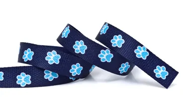 Gurtband 20 mm Dogs Pfoten Dunkelblau