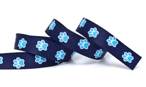 Gurtband 20 mm Dogs Pfoten Dunkelblau KBGBH-2001.jpg