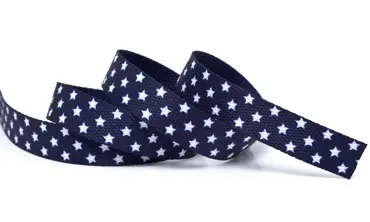 Gurtband 20 mm Sterne Dunkelblau