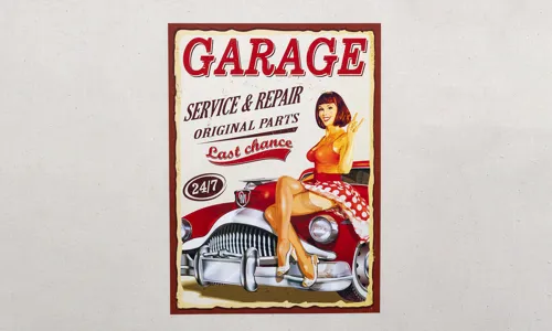 Buegelbild Garage Pin up Girl Vintag 90-002-001023.jpg