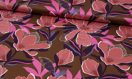 Baumwollsatin Magnolia Florette Tabak VHBWD-1003.jpg