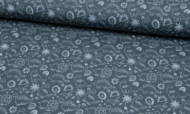 Jersey Fräulein von Julie - Dino Dreams Grau