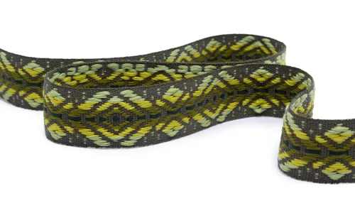 Gewobenes Band 40 mm Rhombus Olive Lime VOGWB-4059.jpg