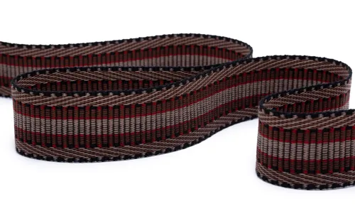 Gewobenes Band 40mm Railway Schwarz Braun Rot VOGWB-4062.jpg