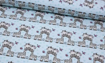 Jersey Fräulein von Julie - Giraffenliebe Hellblau