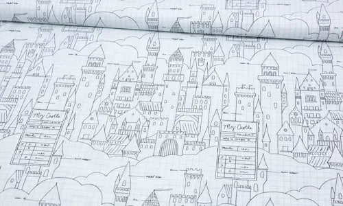 Baumwolle Michael Miller My Castle White MMCDE-1001.jpg