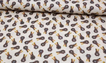 Baumwolle - Pferdeschleifen Hellbeige