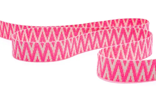 Gewobenes Band 25mm Aztec Ecru Neonpink VOGWB-2539.jpg