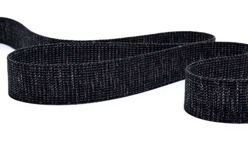 Taschenband 40mm Glitzer Schwarz Grau Silber VOGWB-4064.jpg