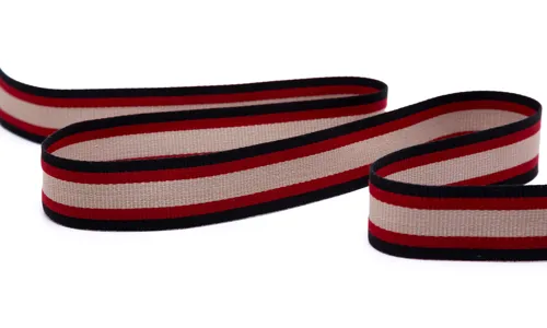 Gewobenes Band 25 mm Urban Schwarz Rot Natur VOGWB-2541.jpg