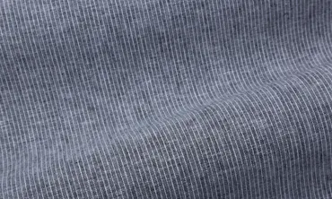 Leinen Baumwoll Mix - Nadelstreifen Schwarz