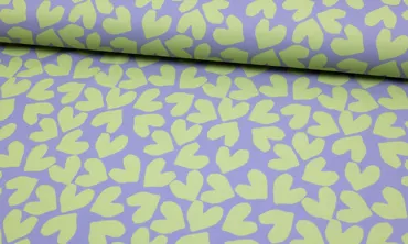 Badelycra - Herzen Lime Grau