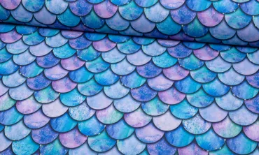 Badelycra - Schuppenkleid Blau