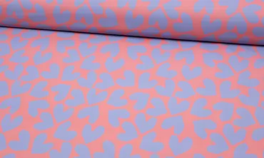 Badelycra - Herzen Coral Flieder