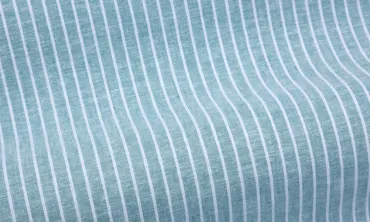 Leinen Baumwoll Mix - Streifen Dunsttürkis Weiss