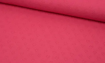Jacquard Jersey Herzen - Pink