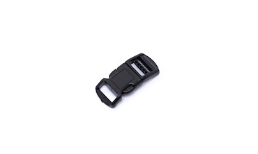 Steckschnalle 10 mm gebogen Acetal - Schwarz