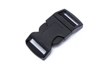 Steckschnalle 25 mm gebogen Acetal - Schwarz