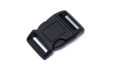 Steckschnalle 30 mm gebogen Acetal - Schwarz