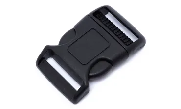 Steckschnalle 40 mm gebogen Acetal - Schwarz