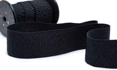 Gewobenes Band 40 mm Rhombus Schwarz VOGWB-4065.jpg