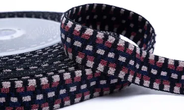 Gummiband Boho 30 mm - Marsala Navy Schwarz