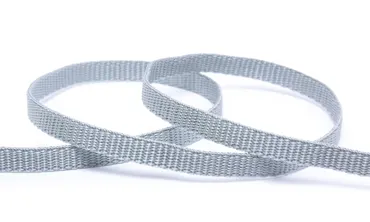 Gurtband 10 mm Polypropylen - Silbergrau