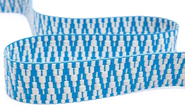 Gewobenes Band 40 mm - Aztec Ecru Cyan