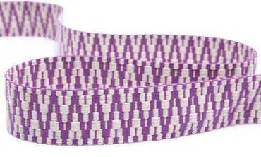 Gewobenes Band 40 mm - Aztec Ecru Orchidee