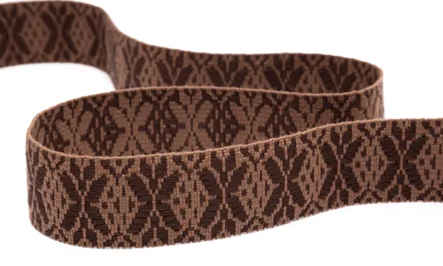 Gewobenes Band 40 mm Snowflake Schoko Braun 49-040-311003.jpg
