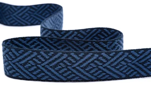 Gewobenes Band 40 mm Herringbone Dunkelblau Jeans 49-040-311001.jpg