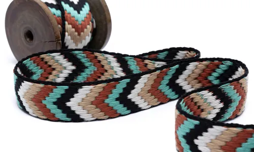 Gewobenes Band 30 mm Arrows Cognac Mint 49-030-341002.jpg