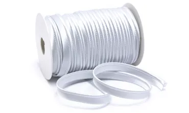 Paspel 10 mm Satin - col 008 Silbergrau